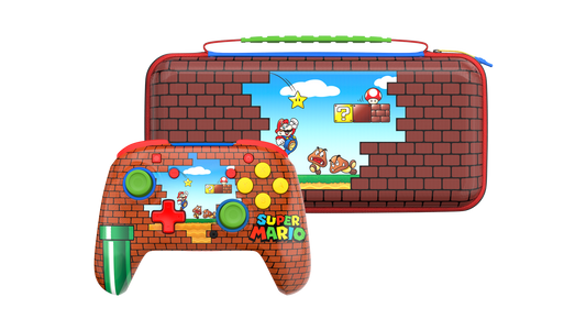 Rematch™ Wireless Controller + PlayTrek™ Travel Case for Nintendo Switch 2™ - Mario Bricks Bundle